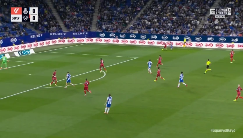 RCD Espanyol Barcelona - Rayo Vallecano. Zobacz zwycięskie trafienie [WIDEO] (Eleven Sports) 