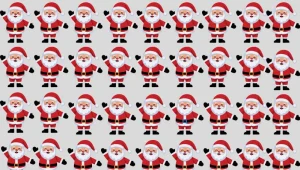 Zagadka na spostrzegawczość. Który Mikołaj jest inny od reszty?