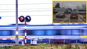 Błąd dróżnika pod Bydgoszczą. Kierowcy byli blisko zderzenia z pociągiem