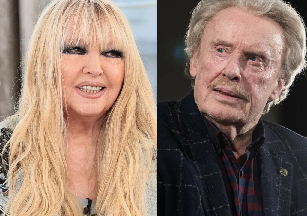 Maryla Rodowicz, Daniel Olbrychski Po lewej stronie kobieta o długich blond włosach i mocnym makijażu, uśmiechnięta, po prawej starszy mężczyzna o siwych włosach i wyrazistej twarzy w marynarce i koszuli.