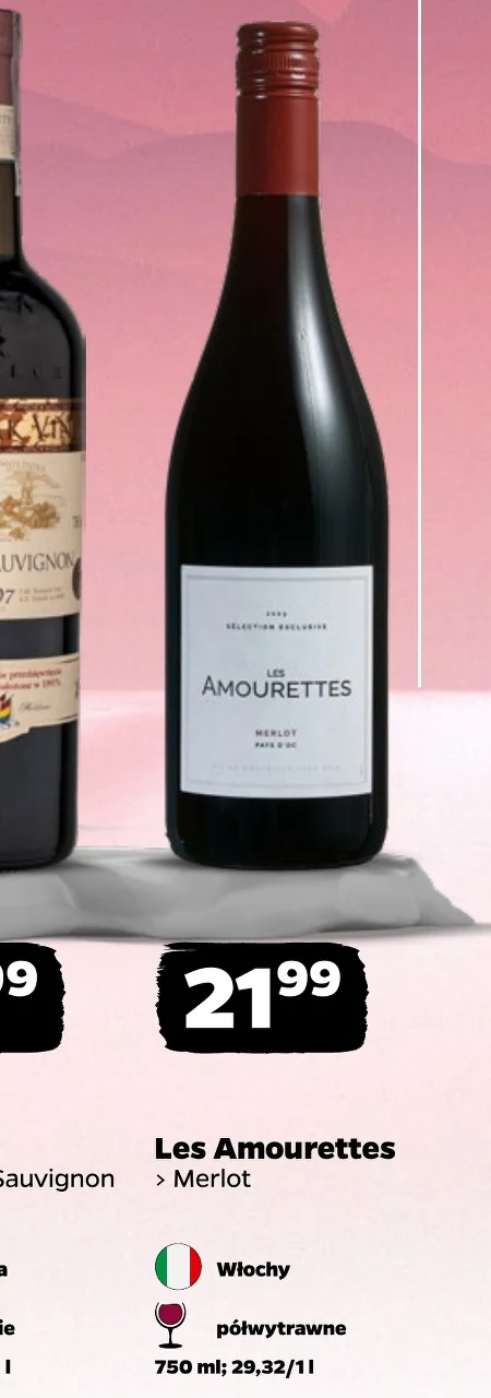 Wino półwytrawne Les Amourettes