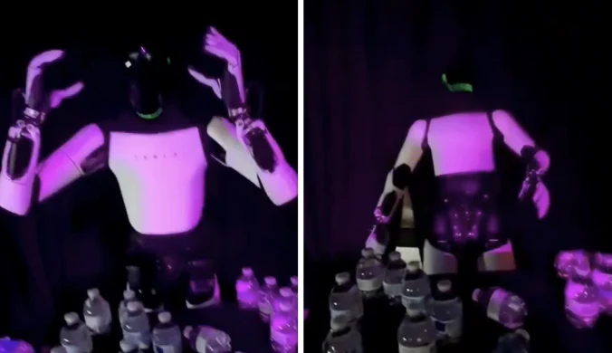 Chwilę przed upadkiem Optimus wykonuje ruch rękami w kierunku twarzy, który przypomina zdejmowanie gogli VR