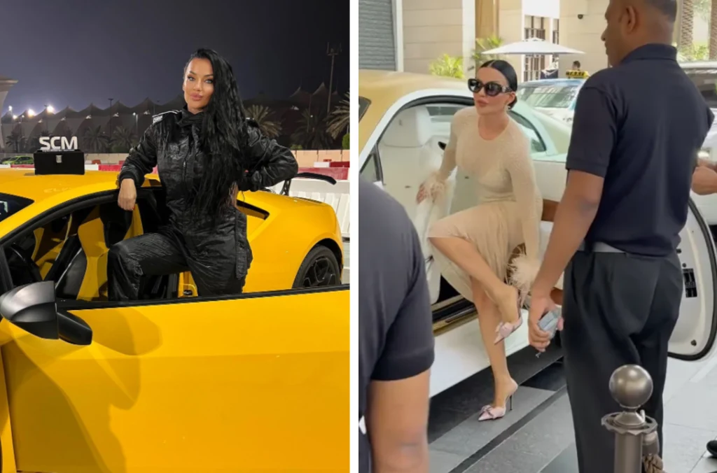 Jednym z charakterystycznych gestów Vuorinen jest zmiana obuwia przed wejściem do supersamochodu. Dwie kobiety wychodzą z luksusowych samochodów sportowych, jedna ubrana w czarny kombinezon pozuje przy żółtym aucie nocą, druga ubrana w jasną sukienkę wychodzi z białego samochodu, otoczeniu towarzyszy mężczyzna w ciemnym ubraniu.