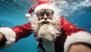 Ekstremalne święta w głębinach. Tu Mikołaj zamienia sanie na płetwy