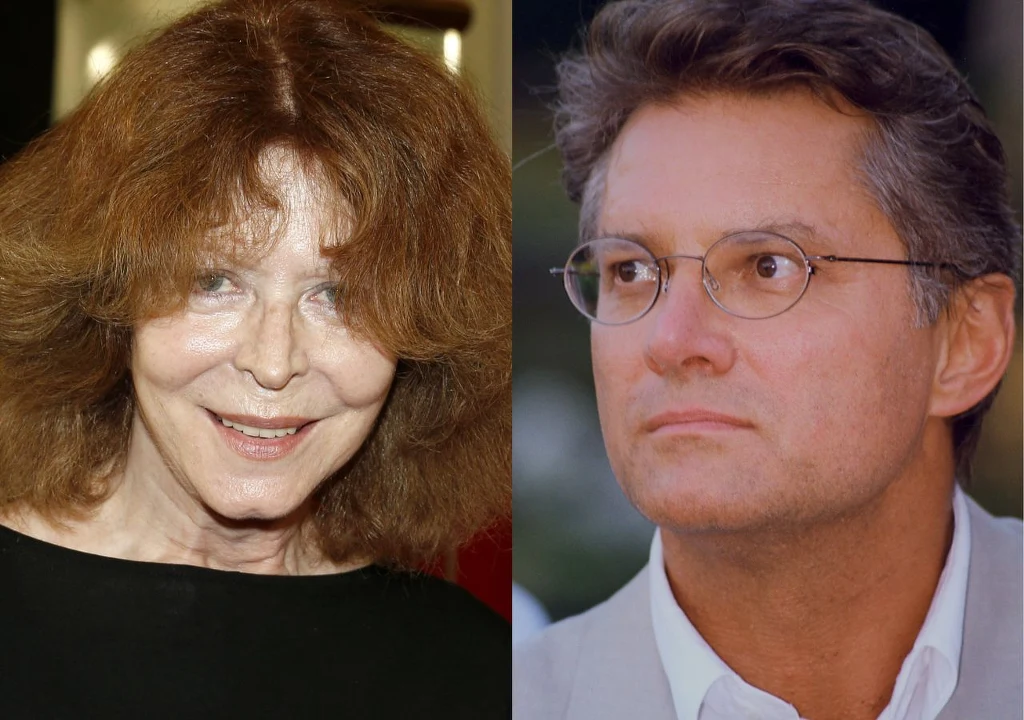 Portret dwóch osób, starszej kobiety o rudych włosach, uśmiechniętej, oraz mężczyzny w okularach, z krótkimi, siwiejącymi włosami, patrzącego przed siebie.