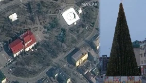 Rosjanie postawili świąteczną choinkę. Tuż obok zabili setki Ukraińców