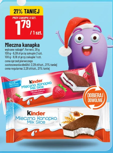 Kanapka mleczna Kinder