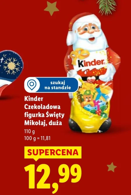 Mikołaj z czekolady Kinder
