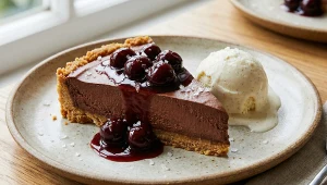 Musowa tarta czekoladowa według Bogumiła Przybylaka - z ciepłymi wiśniami i... słonym akcentem