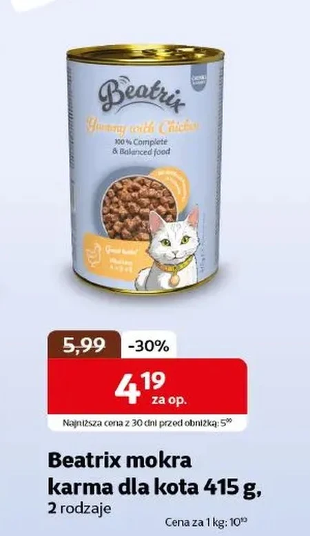 Mokra karma dla kota Beatrix