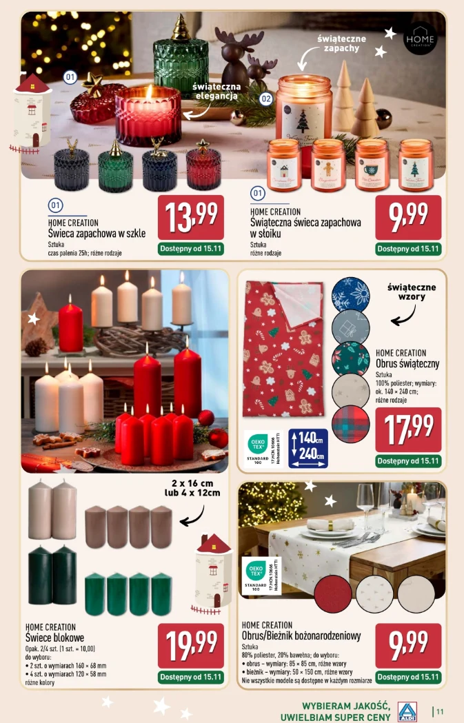Te świece i obrusy z Aldi to HIT świąt! Styl, zapach i cena od 9,99 zł! Te świece i obrusy z Aldi to HIT świąt! Styl, zapach i cena od 9,99 zł!