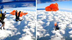 O krok od tragedii. Zawisł na samolocie, cudem uszedł z życiem