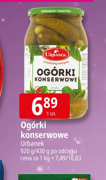 Ogórki konserwowe Urbanek