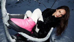 Venezia – ocieplane różowe botki