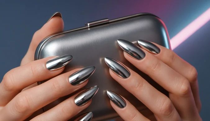 Metaliczny manicure zimą 2025. Od subtelnych refleksów po spektakularny blask