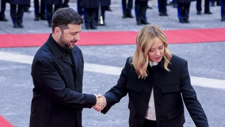 Włochy chcą "planu B", jeśli chodzi o wsparcie finansowe UE dla Ukrainy. Na zdj. prezydent Ukrainy Wołodymyr Zełenski i premier Włoch Giorgia Meloni