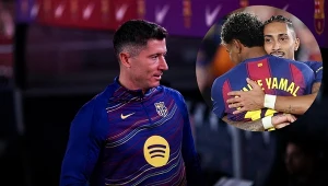 "Lewy" na ławce, a tu wrze o wyczynie "Barcy". Polak się tylko przyglądał