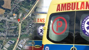 Groźny wypadek w Rzeszowie. Autokar pełny ludzi wypadł z ronda