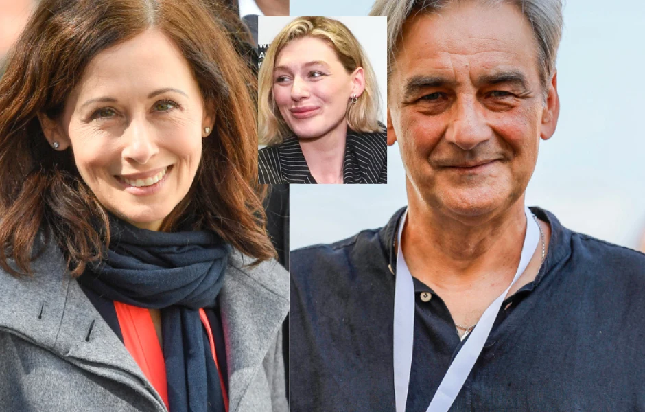 Nastazja Gonera: Córka Fraszyńskiej i Gonery Trzy osoby w średnim wieku, dwie po bokach i jedna młodsza na środku, wyodrębniona wstawionym mniejszym zdjęciem. Każda z nich uśmiechnięta, sfotografowane w różnym otoczeniu, ubrane w codzienne ubrania.