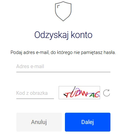 odzyskiwanie hasła
