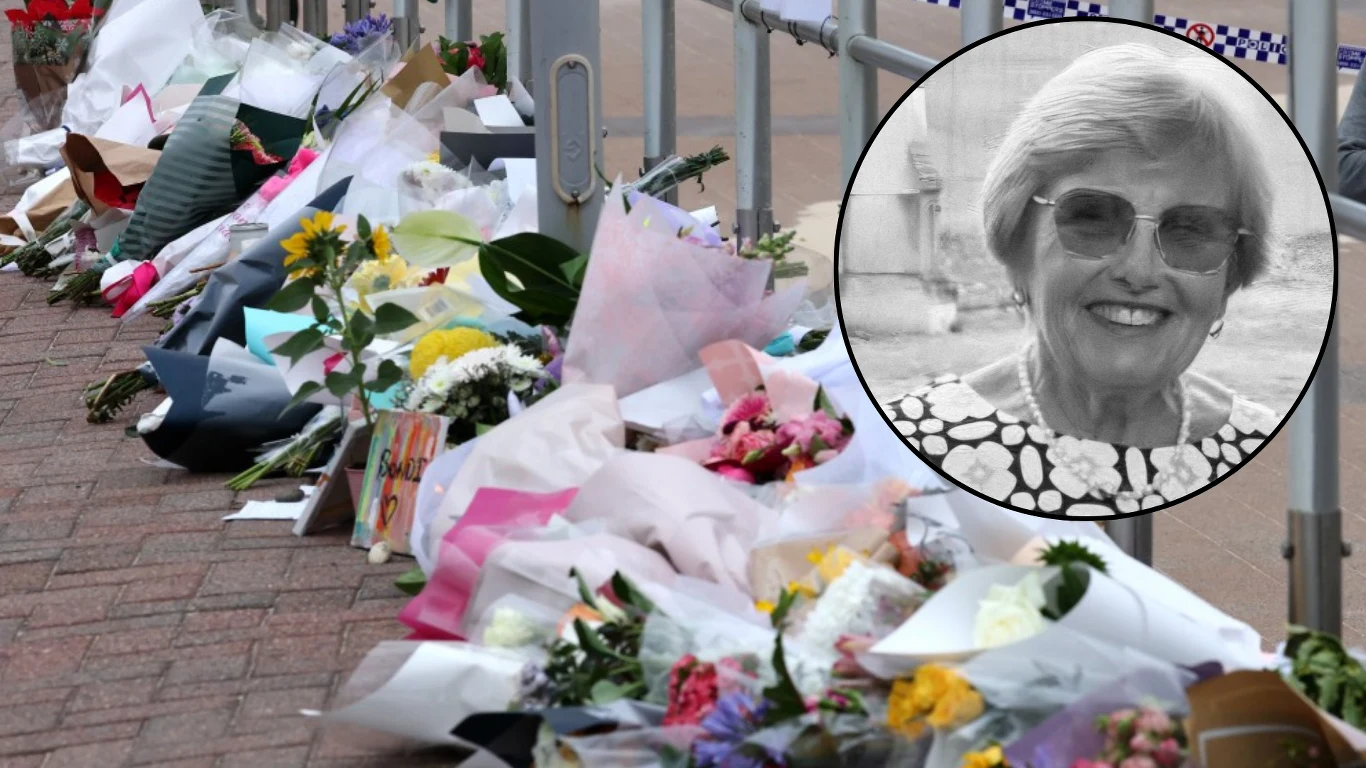 Marika Pogany jedną z ofiar strzelaniny w Sydney. Była ocalałą z Holokaustu Kwiaty i wieńce ułożone wzdłuż ogrodzenia jako wyraz hołdu i pamięci, w rogu umieszczono wycięte zdjęcie starszej kobiety z uśmiechem, noszącej okulary przeciwsłoneczne i kwiecistą bluzkę.