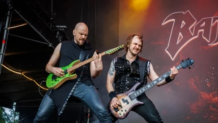 Juuso Soinio i Eero Sipilä (Battle Beast) w akcji