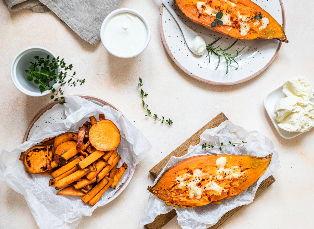 Pieczone i faszerowane bataty