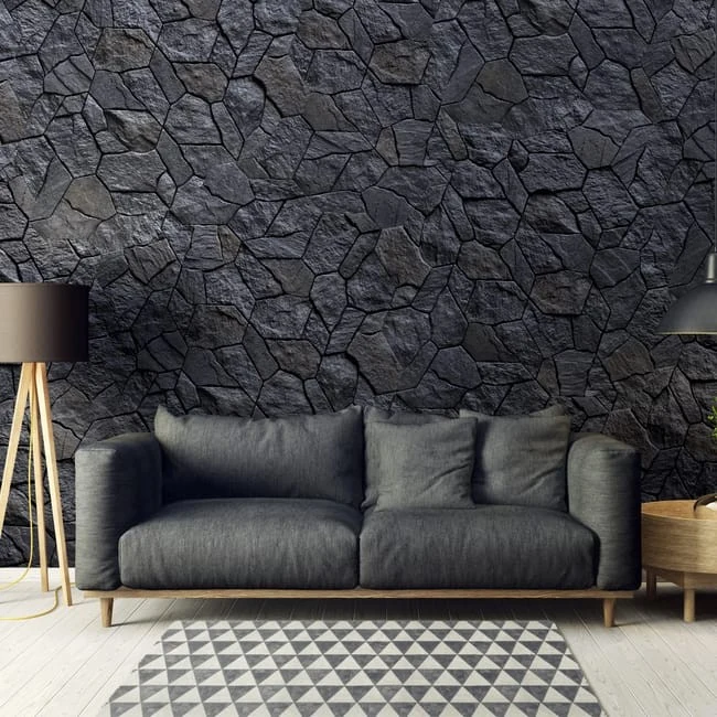 Jeżeli dom utrzymany jest w ciepłych tonach, kamień będzie kontrapunktem, wprowadzającym elegancję