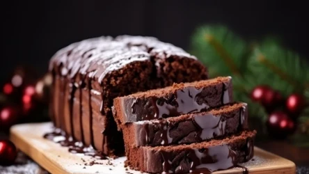 Szybki piernik z powidłami śliwkowymi i z polewą czekoladową