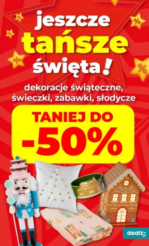 Promocja na dekoracje świąteczne w Dealz