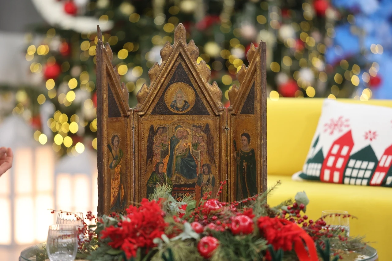 Podróżny ołtarz z XIV wieku, który Jan Lubomirski-Lanckoroński przyniósł ze sobą do studia "halo tu polsat"