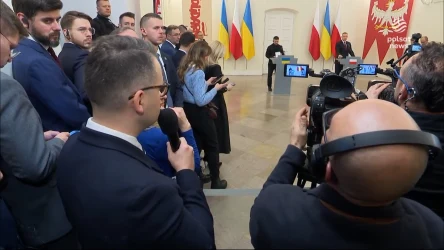 Wołodymyr Zełenski w Polsce. Prezydenci odpowiedzieli na pytania dziennikarzy