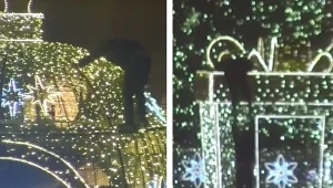 Chcieli wspiąć się na świąteczną instalację. Zaskakujący finał interwencji