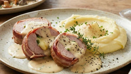 Polędwiczki wieprzowe w wersji "na bogato". Wyjątkowo serowa propozycja Mateusza Gesslera