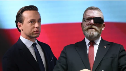 Krzysztof Bosak o rywalizacji na prawicy o wyborców. W tle ruchy partii Grzegorza Brauna