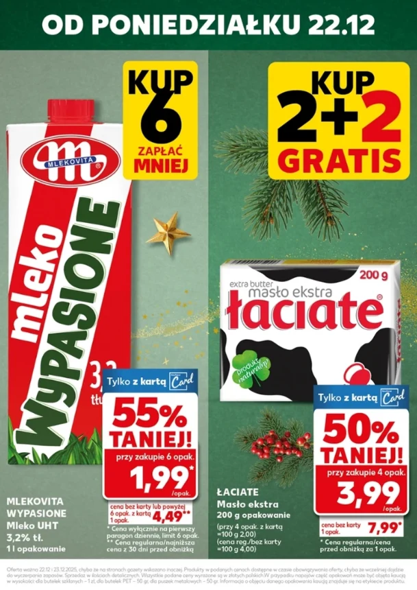 Mleko i masło w promocji w Kauflandzie Mleko i masło w promocji w Kauflandzie