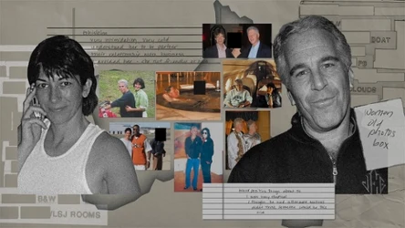 Ghislaine Maxwell i Jeffrey Epstein znali najbardziej wpływowe osoby na świecie. Grafika: Aleksandra Włodarczyk