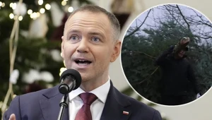 Nawrocki ruszył do lasu z siekierą. Do pałacu wrócił z choinką