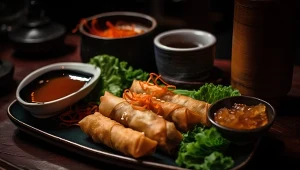 Sajgonki z szarpaną kaczką