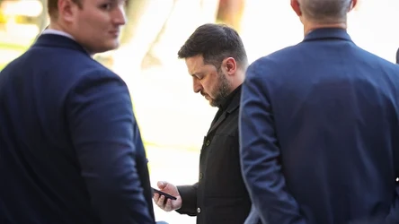 Wołodymyr Zełenski podczas negocjacji na Florydzie