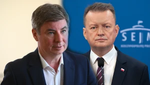 Mariusz Błaszczak (na zdj. po prawej) wzywa Jana Grabca (po lewej) do dymisji