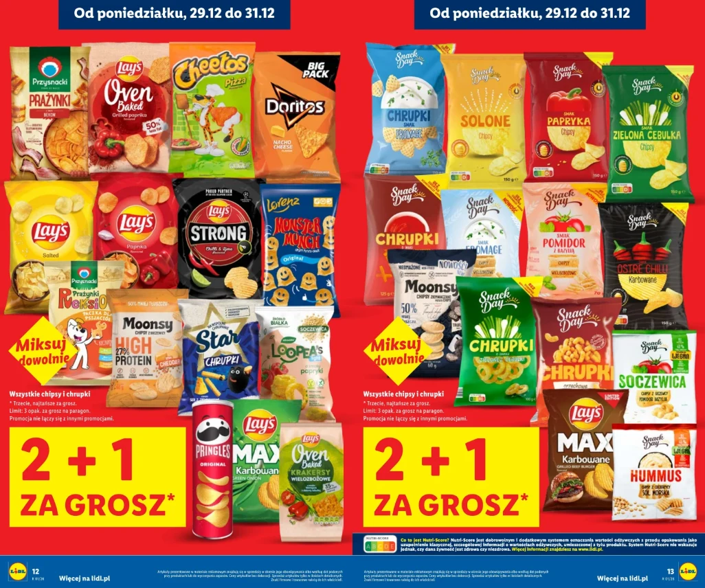 Wszystkie chipsy i chrupki kupisz w promocji 2+1 za grosz w Lidlu
