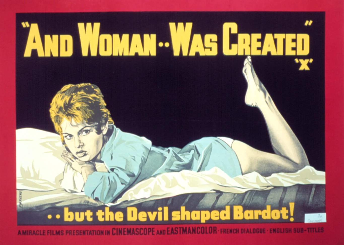 Wizerunek Brigitte Bardot na plakacie filmu "I Bóg stworzył kobietę" Wizerunek Brigitte Bardot na plakacie filmu "I Bóg stworzył kobietę"