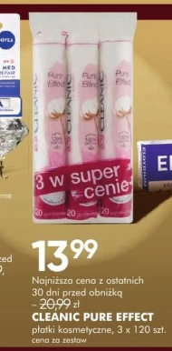 Płatki kosmetyczne Cleanic pure