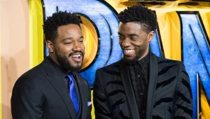 Ryan Coogler i Chadwick Boseman w lutym 2018 roku