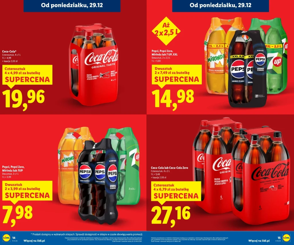 Promocje na napoje w Lidlu – oferta obowiązuje tylko do 31 grudnia