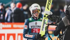 Kacper Tomasiak podczas 74. Turnieju Czterech Skoczni