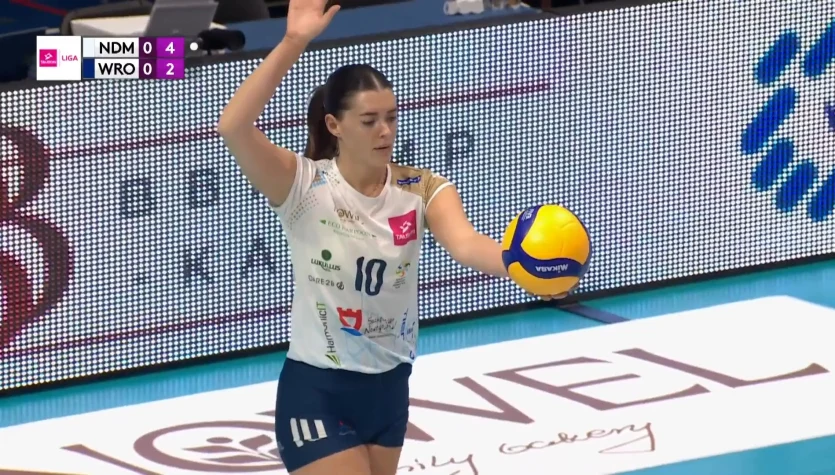 Joanna Garncarz - najlepsze akcje MVP meczu EcoHarpoon NOWEL LOS Nowy Dwór Maz. - #VolleyWrocław. WIDEO