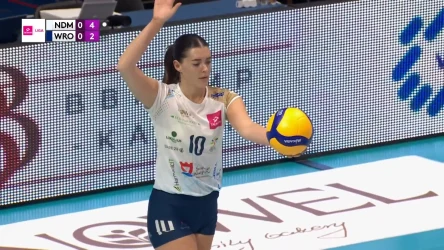 Joanna Garncarz - najlepsze akcje MVP meczu EcoHarpoon NOWEL LOS Nowy Dwór Maz. - #VolleyWrocław. WIDEO
