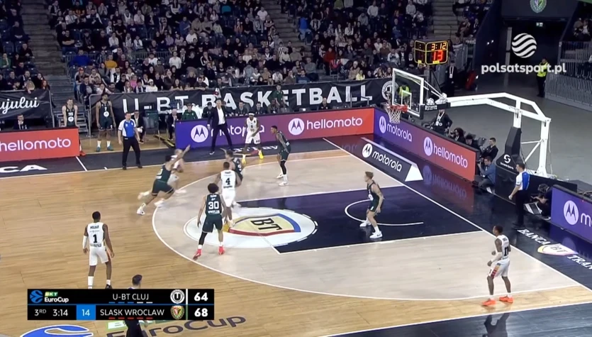 U-BT Kluż-Napoka - WKS Śląsk Wrocław. Skrót meczu. WIDEO